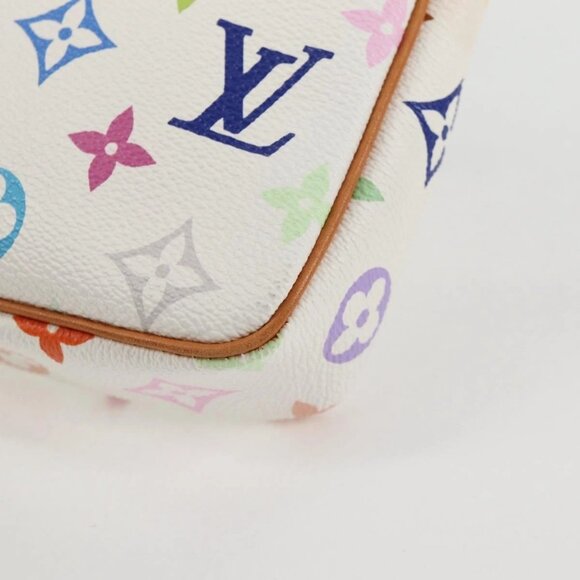 LOUIS VUITTON Monogram Multicolor Pochette Pouch White M92649 LV Auth 135504V - Picture 4 of 16